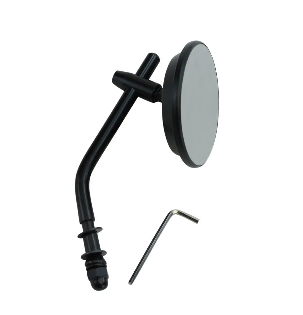 Black 3" Mini Mirror (Fits All Harley 1965-Later Lever Mount Left Or Right Side) 1