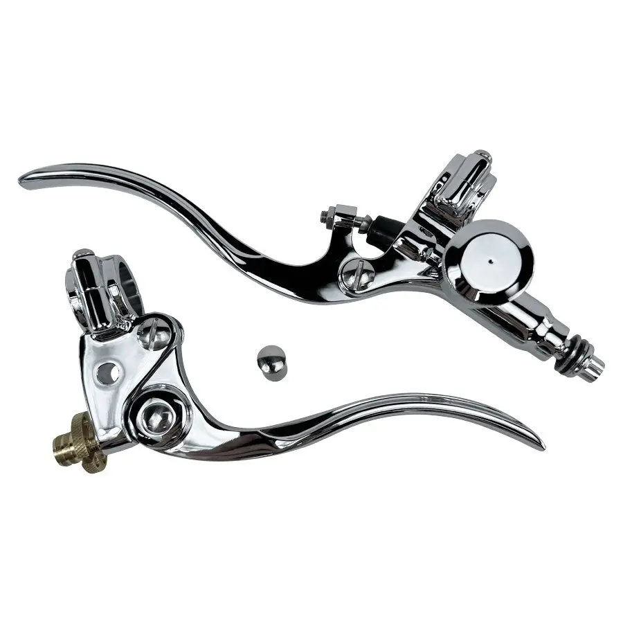 Moto Iron 1″ Handlebar Controls Kit (Master Cylinder And Clutch Lever) For Harley And Custom 4