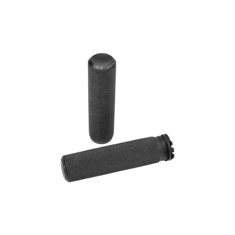 Fusion Knurled Grips, Black - Cable Throttle 1