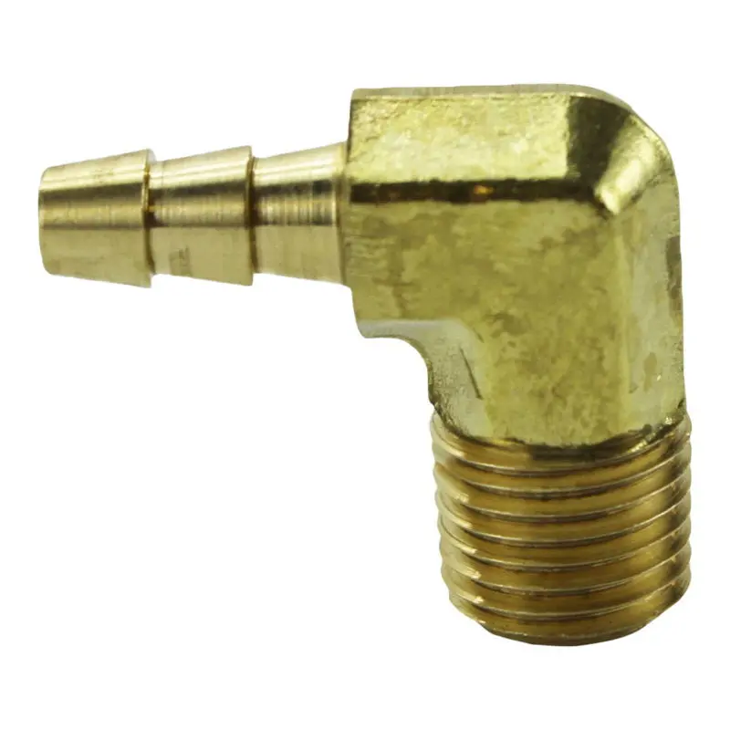 1/4" Hose Barb 90 Degree Elbow 1/4" Npt Brass (Sold Each) 1