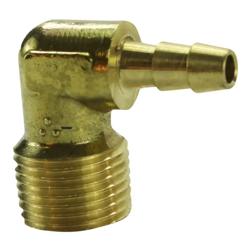 1/4" Hose Barb 90 Degree Elbow 3/8" Npt Brass (Sold Each) 1