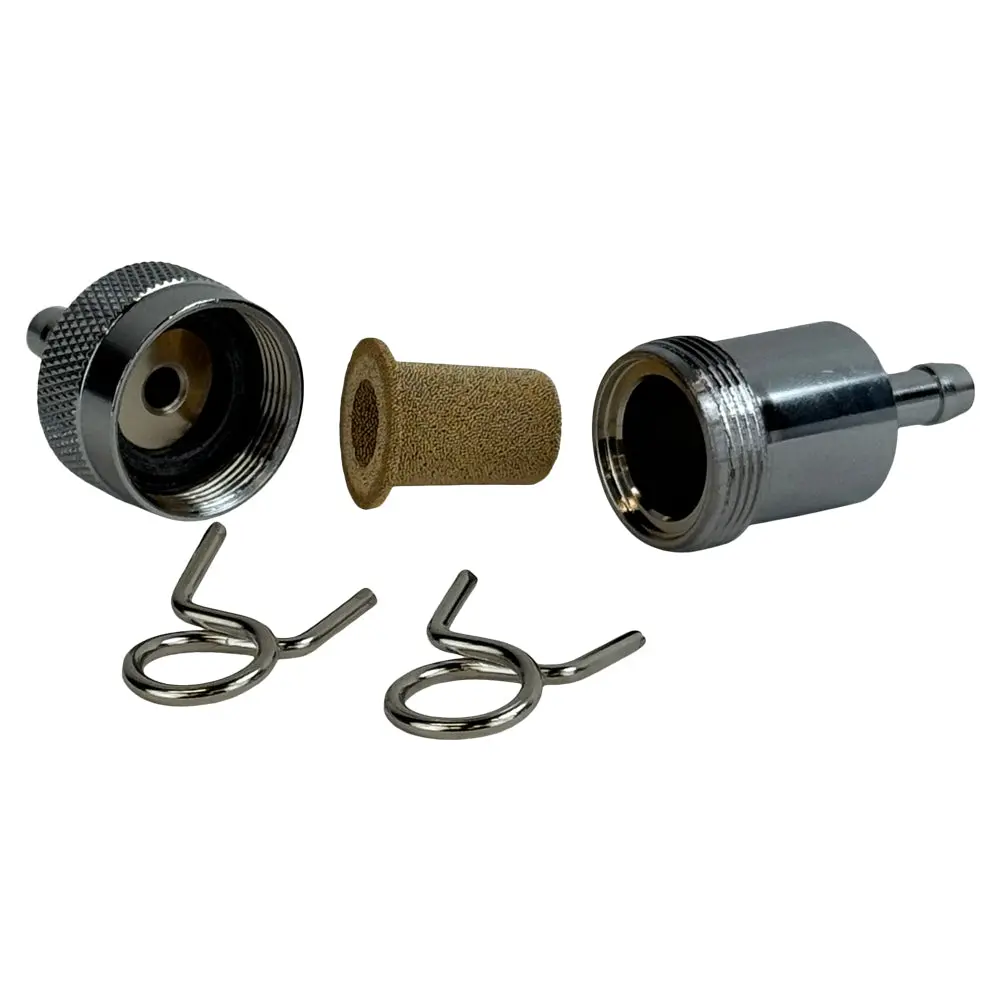 Moto Iron 1/4" Chrome High Performance Mini Fuel Filter 2