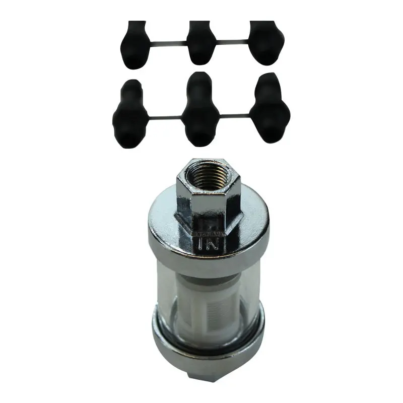 In-Line Glass Fuel Filter For 1/4",5/16"Or 3/8"Id Hose 2