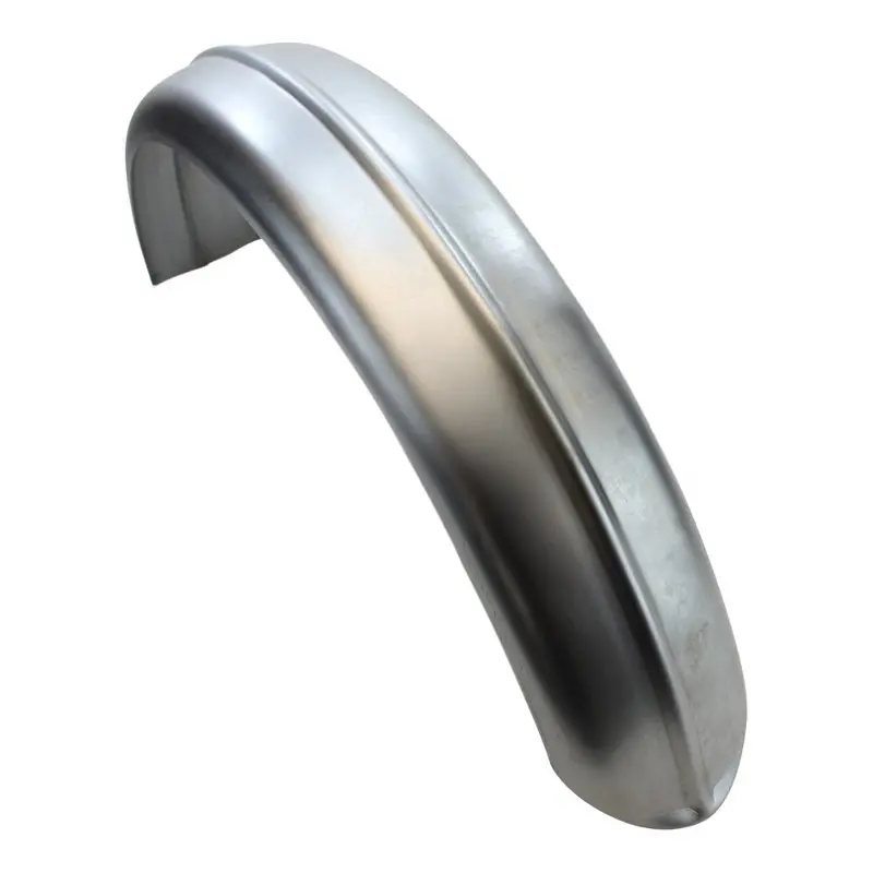 5" Wide Raw Steel Ribbed Bobber Fender 1