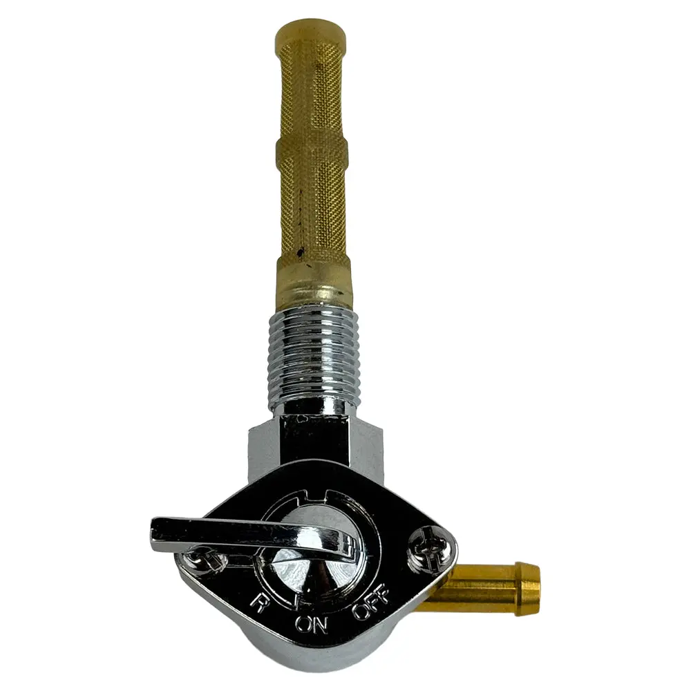 1/4" Petcock Fuel Valve - 90 Degree - Chrome 1