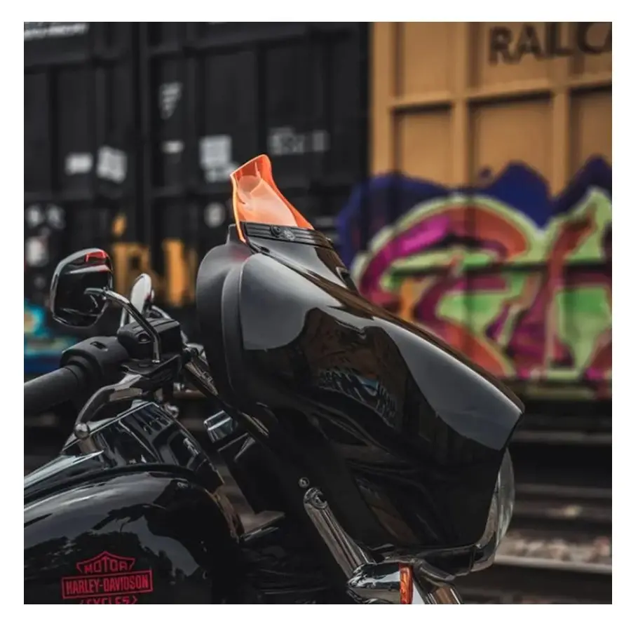 Klockwerks Kolor Flare Windshield - 4" - Orange Ice - For 2014-2024 Flh 2