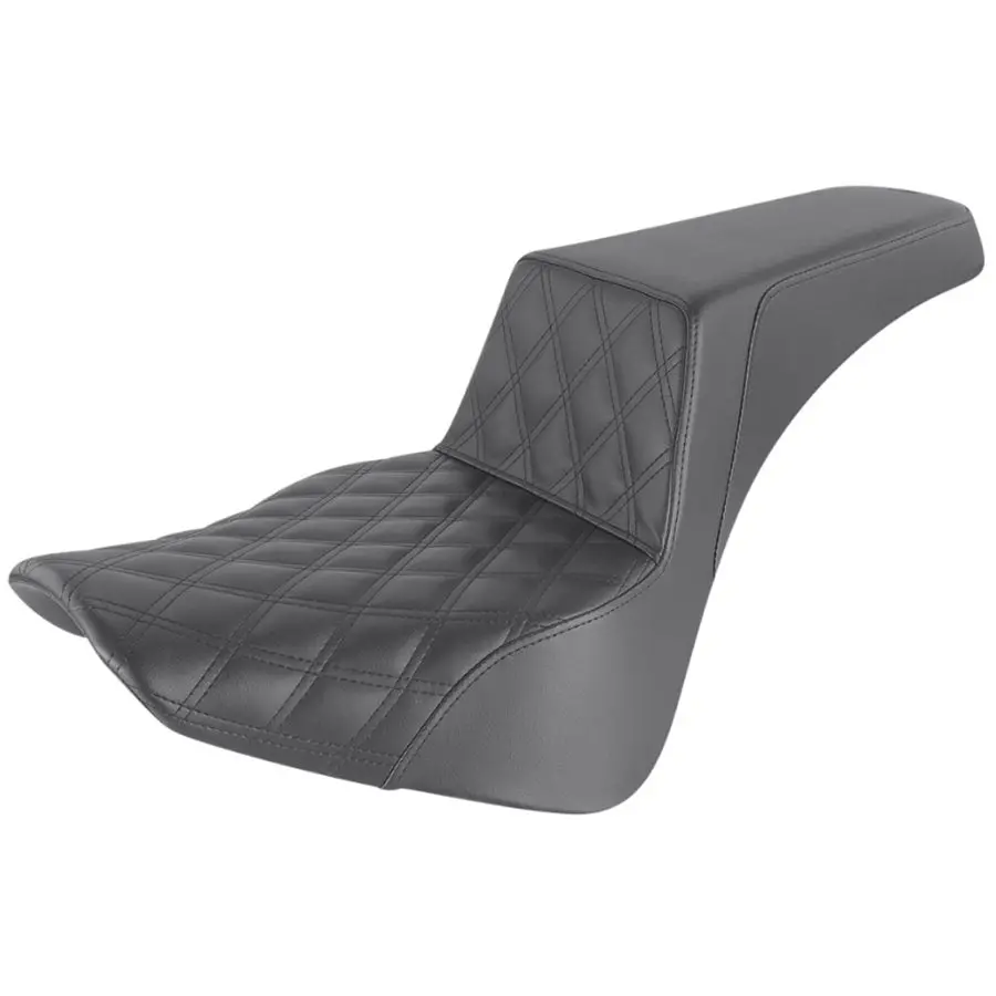 Saddlemen Step-Up Seat 2018-24 Flde/Flhc/Flhcs/Flsl - Black Front Diamond Stitch 1
