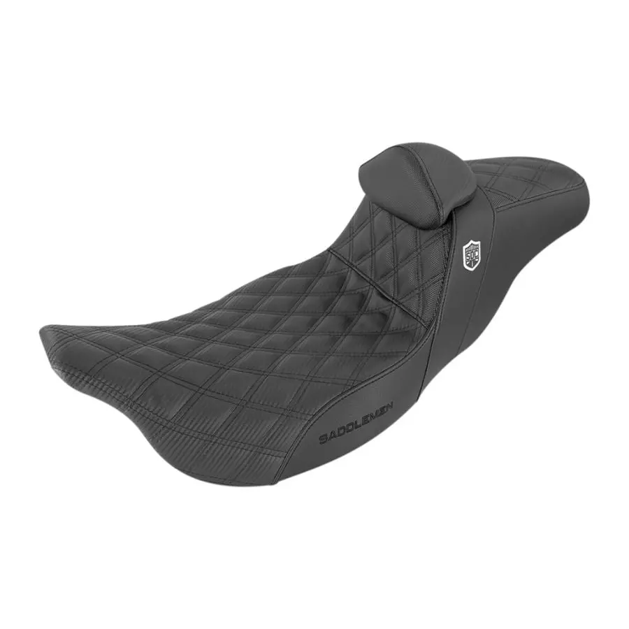 Sdc Pro Series Performance Gripper Seat With Backrest For 2008-2024 Harley Touring - Black 1