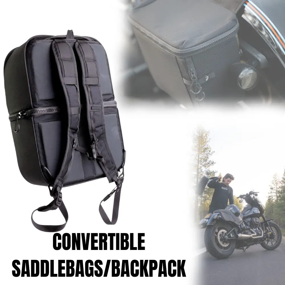 Throttle Twist Hybrid Saddlebag/Backpack 1