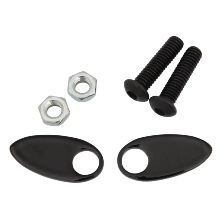 Rear Turn Signal Cover Plates - 2006-Up Harley Dyna Models - Black 1