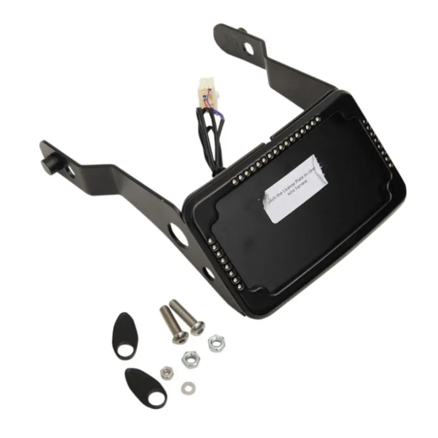 Lp Plate Frame & Mount With Signals - For 2013-2017 Fxdb - Black 1