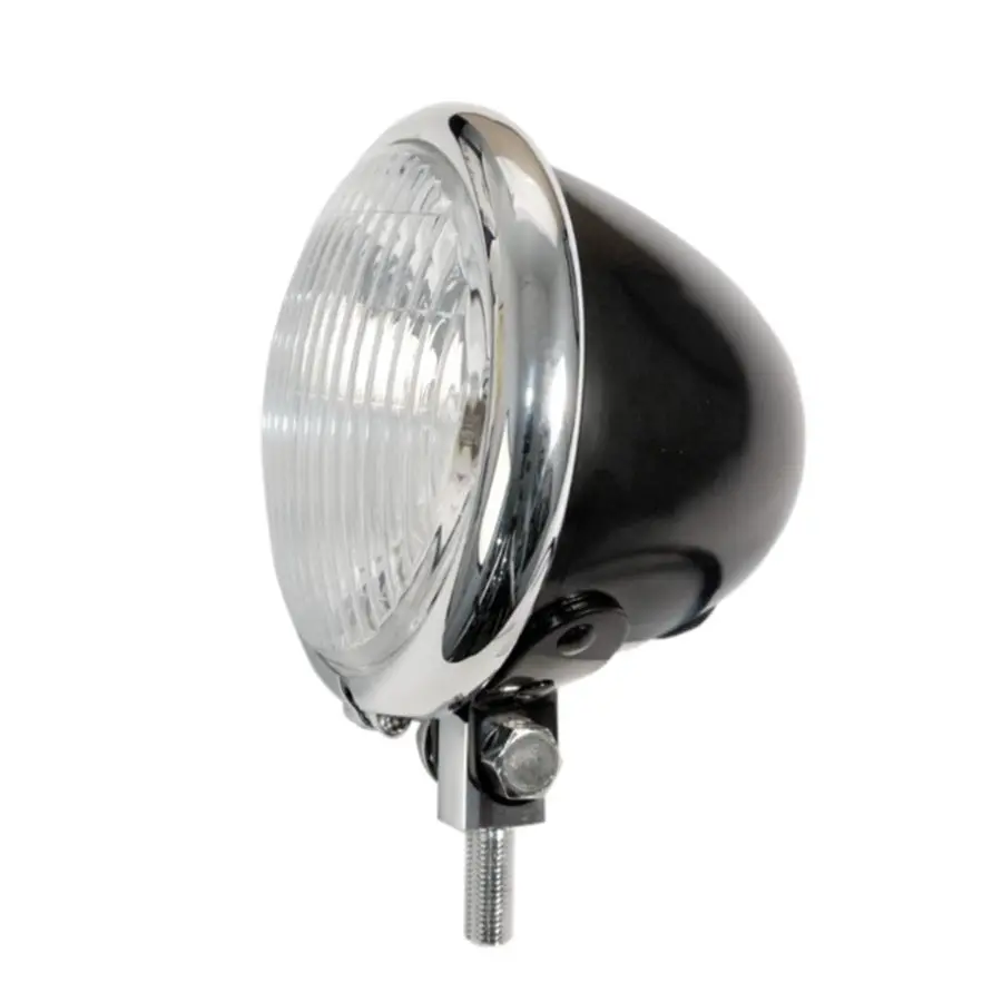4 1/2" Motorcycle Spotlamp - Black/Chrome 1