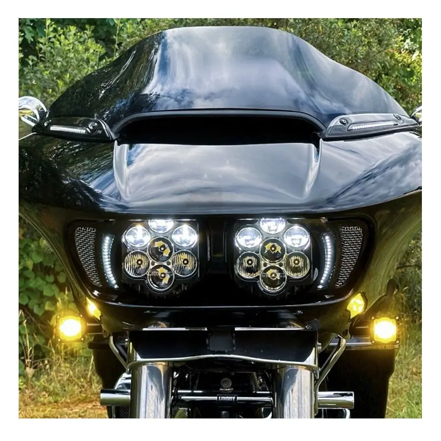 Shark Demon Led Turn Signals - Black W/Yellow Lens - For Harley '15-'24 Road Glide 2