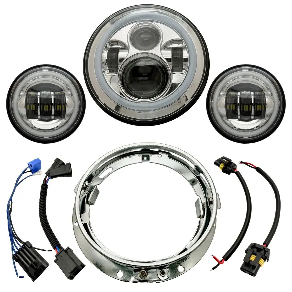 Moto Iron 7" Led Headlight Conversion Insert 4