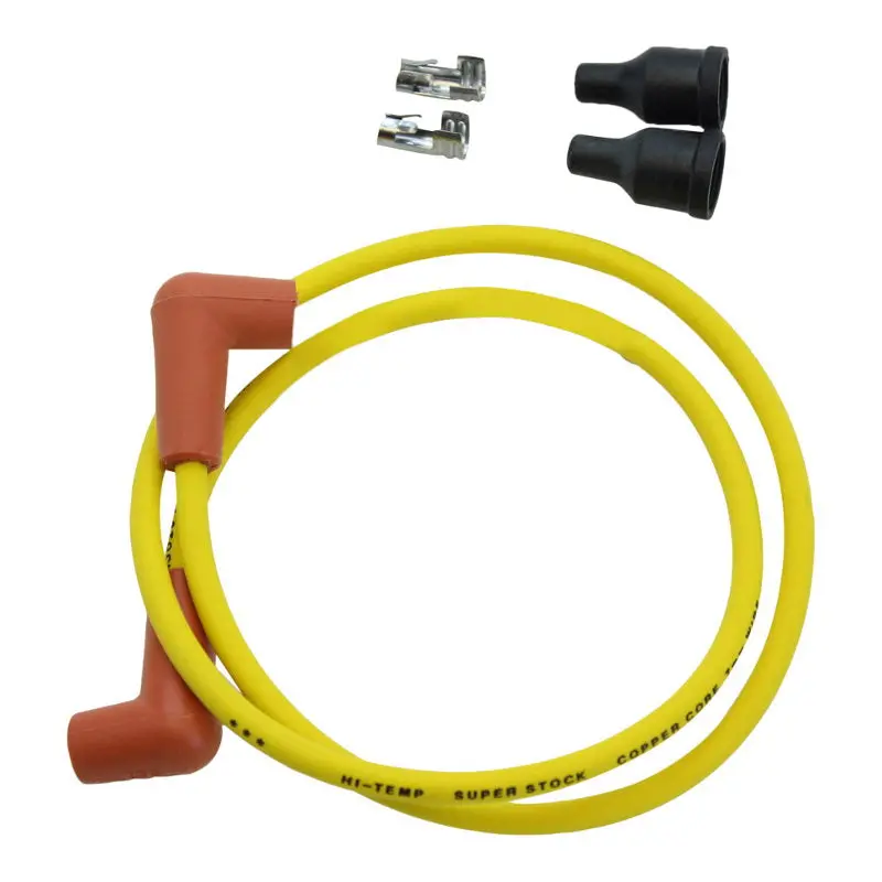 Universal 7Mm Yellow Spark Plug Wire Set 28" Long (Fits All Harley Models) 1