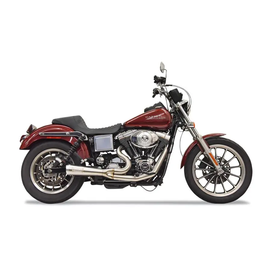 The Ripper Road Rage 2-Into-1 Stainless Exhaust 1999-2005 Fxd Dyna (W/Mid Controls) 1
