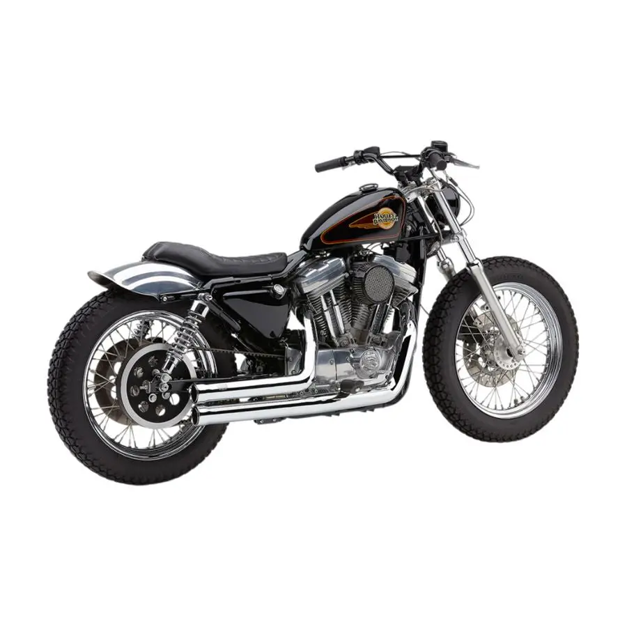 Speedster Short 909 Exhaust System - 1986-2003 Sportster Xl - Chrome 2