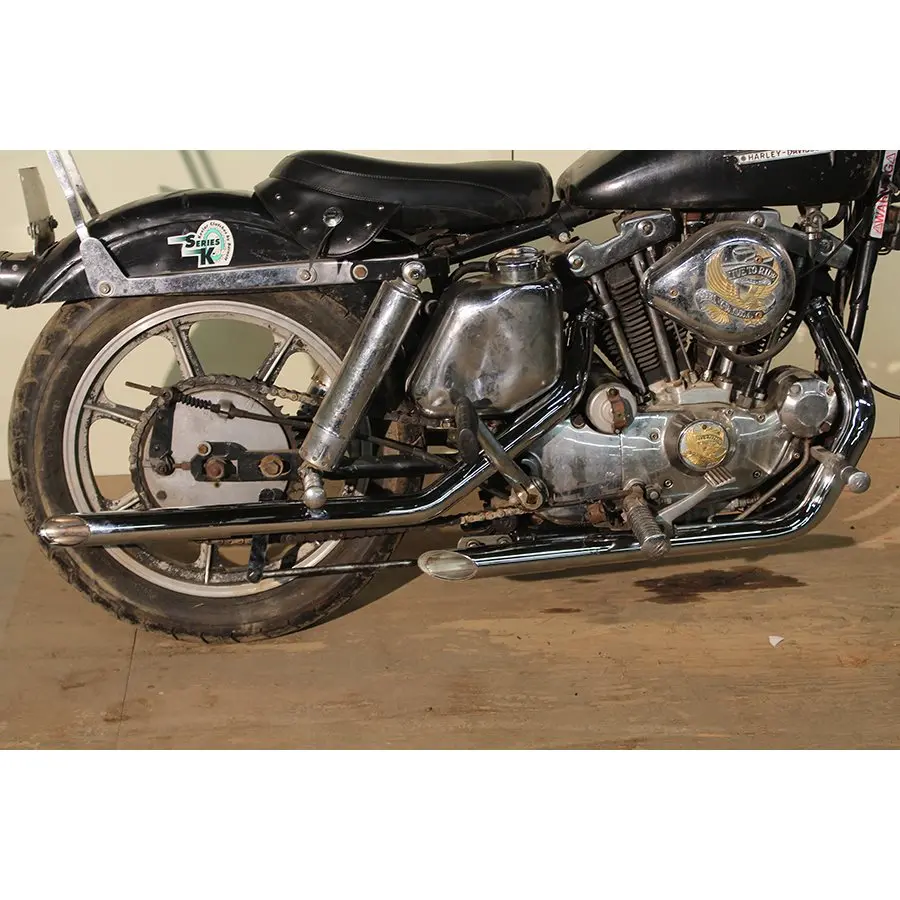 Sportster Drag Pipe Set W/Heat Shields - 1957-84 Ironhead Models 1