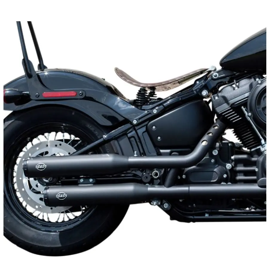 Grand National Race Slip-On Mufflers For M8 Softail Black 2