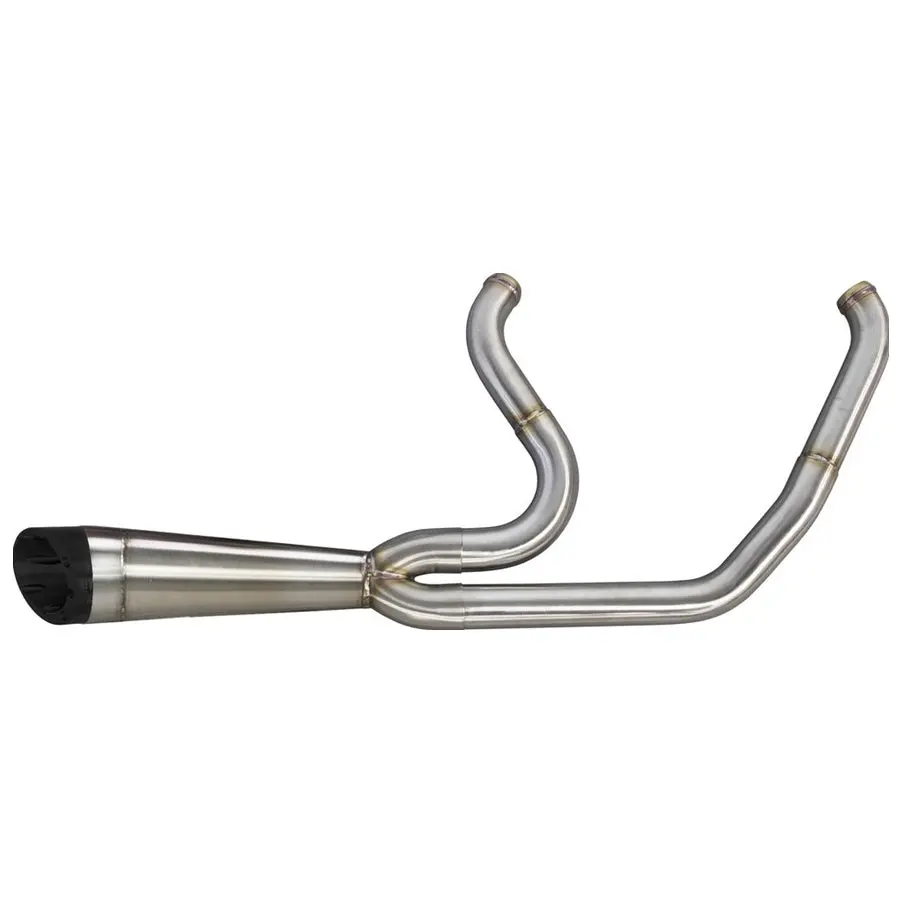 Two Bros. Shorty Turn Out Stainless 2 Into 1 Exhaust For Harley Davidson M8 Softail 1