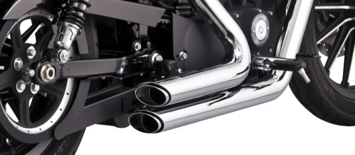 Shortshots Staggered Exhaust System 2014-2021 Sportster - Chrome 1