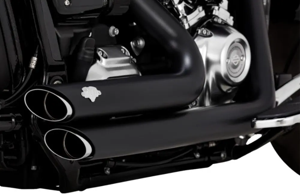 Shortshots Staggered Exhaust System M8 Softail - Black 1