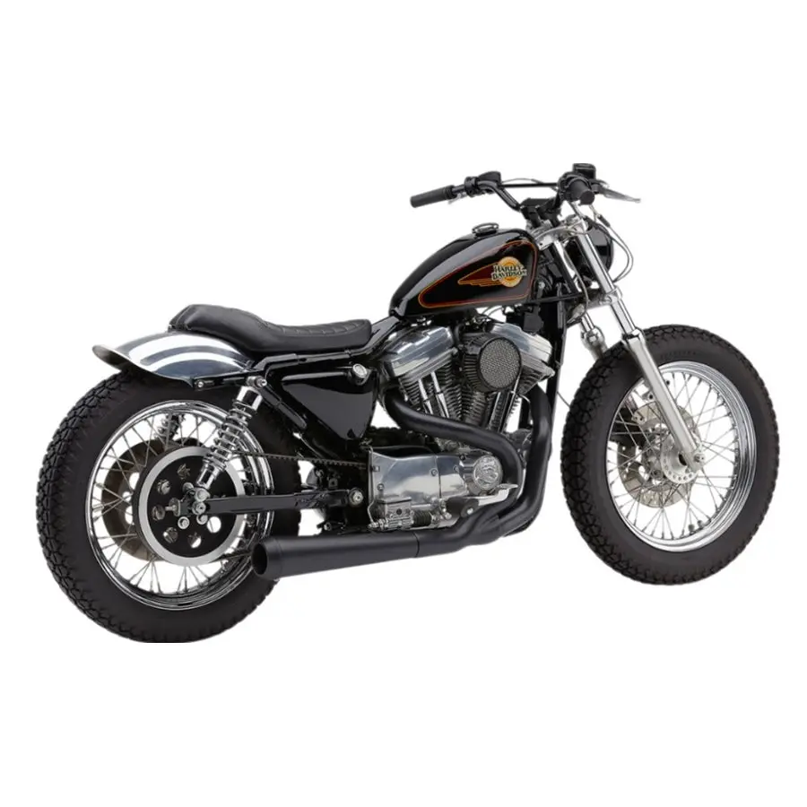El Diablo Sportster 2:1 Exhaust - Black - 4" For '86-'03 Xl Models 1