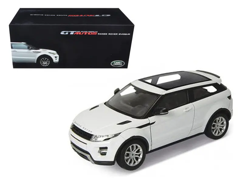 Range Rover Evoque White With White Roof 1/18 Diecast Model Car By Welly 1