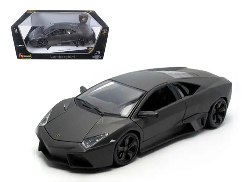 Lamborghini Reventon Dark Matte Grey 1/18 Diecast Model Car By Bburago 1
