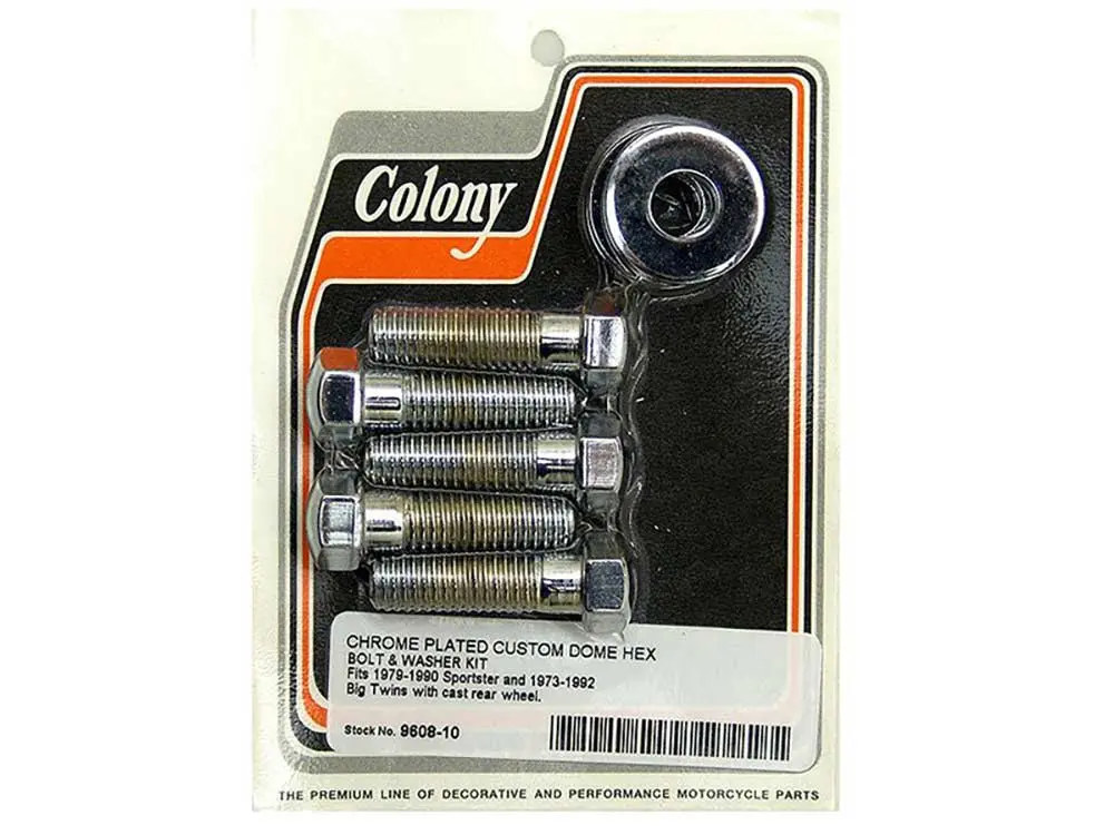 Colony #9608-10 Sprocket Bolt Set 1979-90 Xl And 1973-92 Big Twin (Cast Wheel) 1