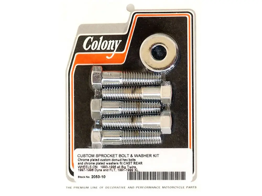 Colony #2053-10 Sprocket Bolt Set Fits Many Sportster And Big Twin 1