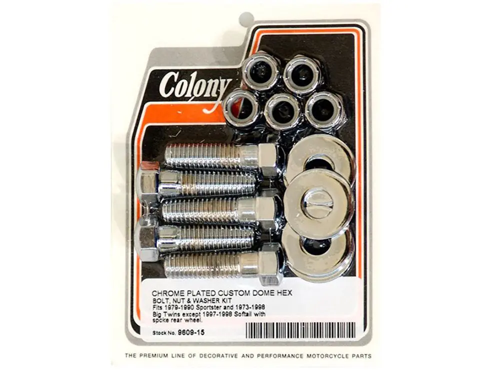 Colony #9609-15 Sprocket Bolt Set 1979-90 Xl And 1973-98 Big Twin (Spoke Wheel) 1