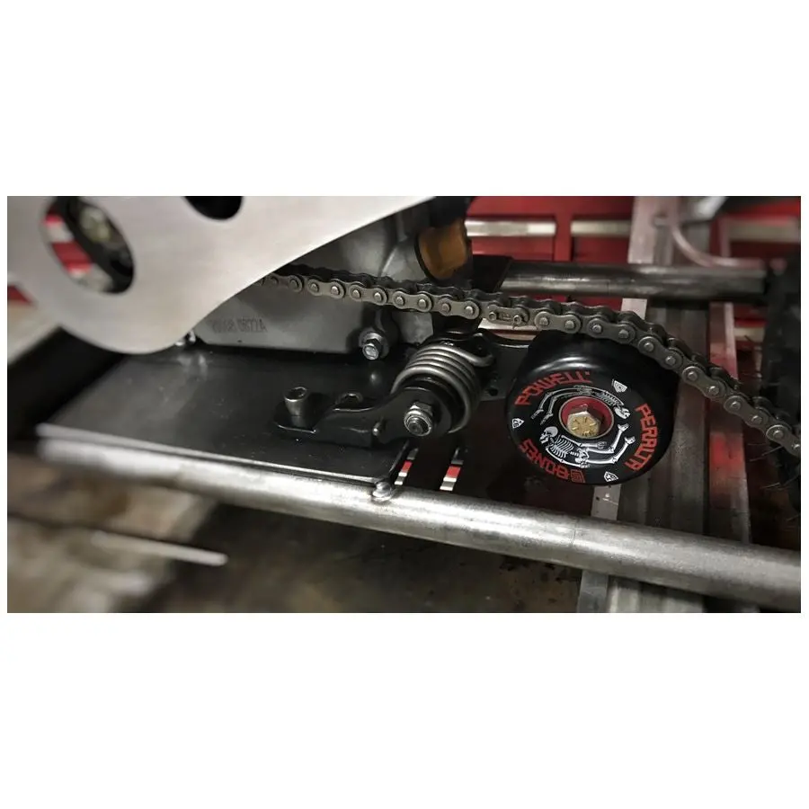 Mini Bike Bolt On Chain Tensioner - Skate Wheel (Powell Peralta) 1