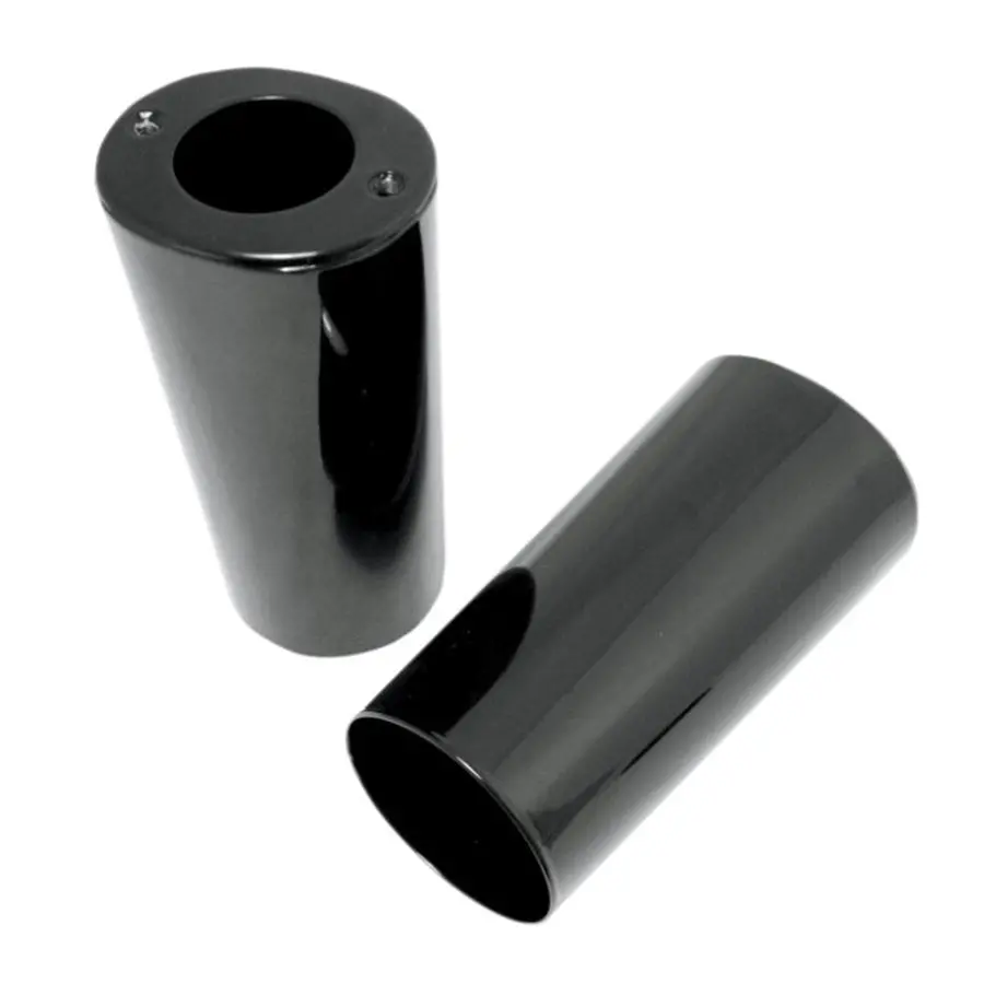 Fork Slider Covers - Gloss Black - Smooth - Stock Length - Replacement Oem Number 45964-86. 1