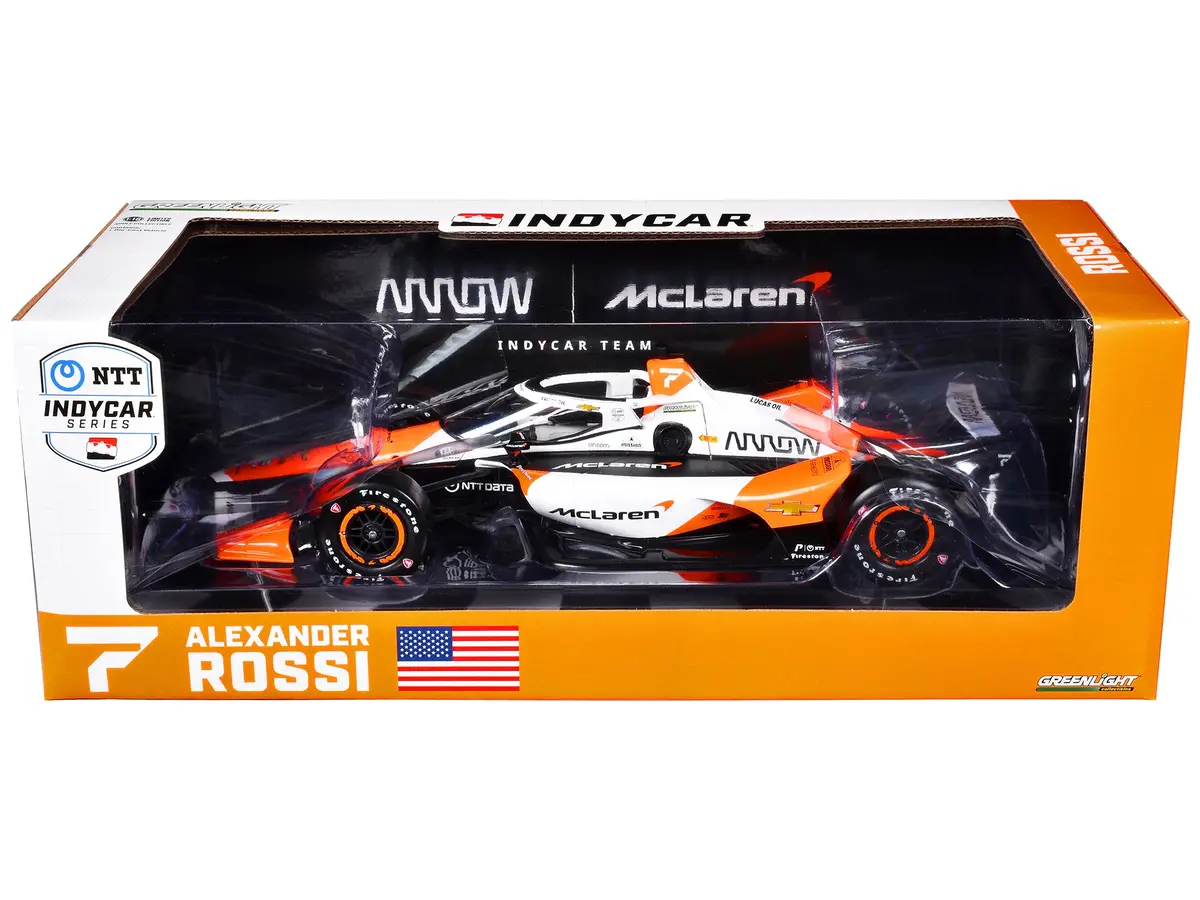 Dallara Indycar #7 Alexander Rossi "Arrow" Arrow Mclaren "Ntt Indycar Series" (2024) 1/18 Diecast Model Car By Greenlight 1
