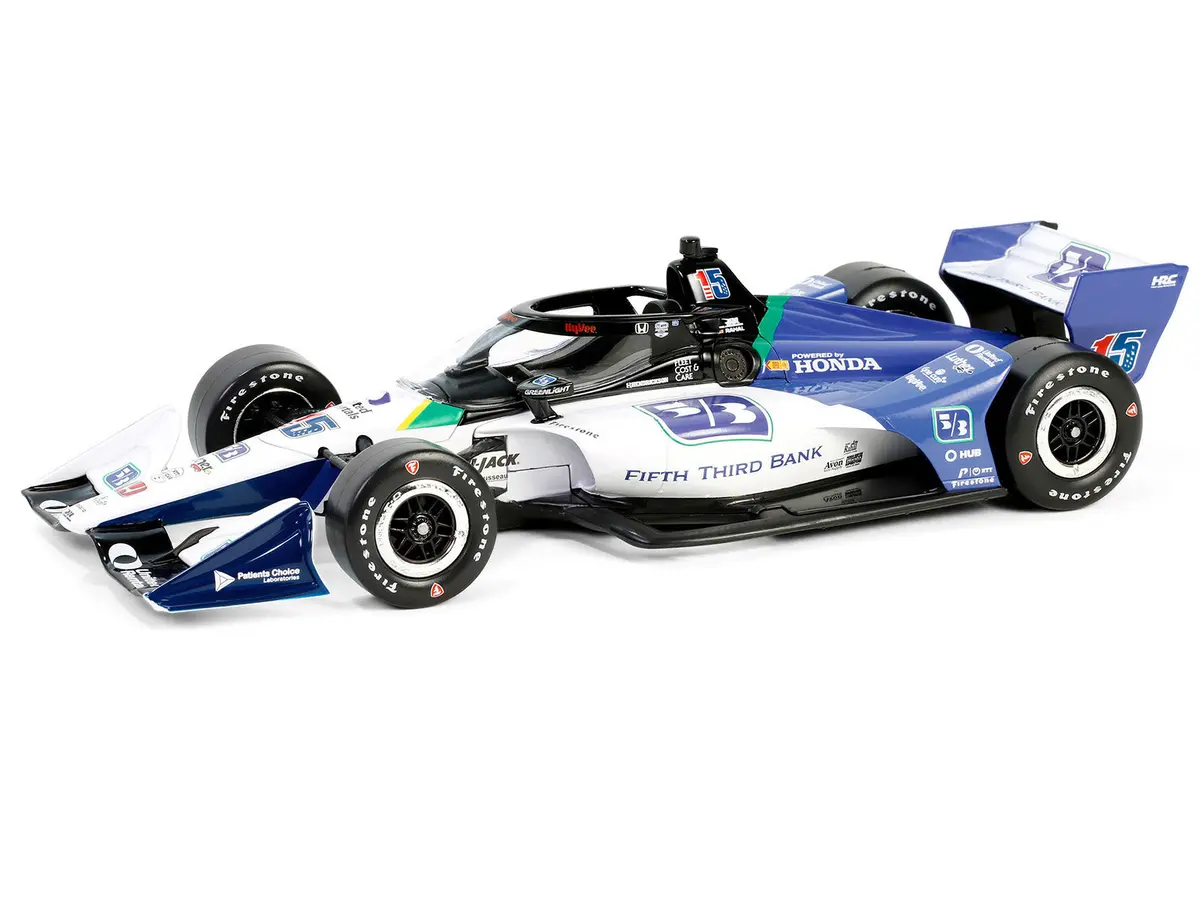 Dallara Indycar #15 Graham Rahal "Fifth Third Bank" Rahal Letterman Lanigan Racing (Road Course Configuration) "Ntt Indycar Series" (2024) 1/18 Diecast Model Car By Greenlight 2