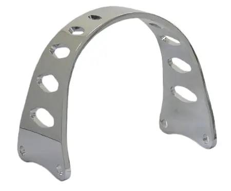Custom Fork Brace For Harley Wide Glide Front End - Chrome 1