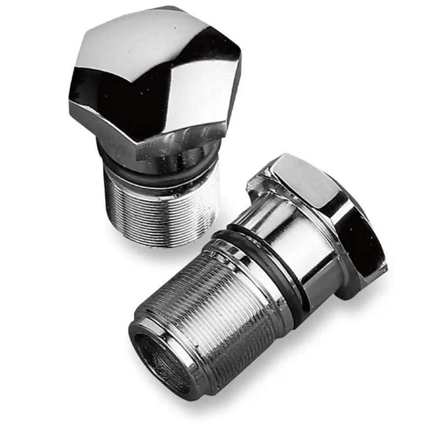 Fork Tube Caps For 35Mm E86 Ironhead Sportster, Fx, Fxr Fine Thread Domed Head 1