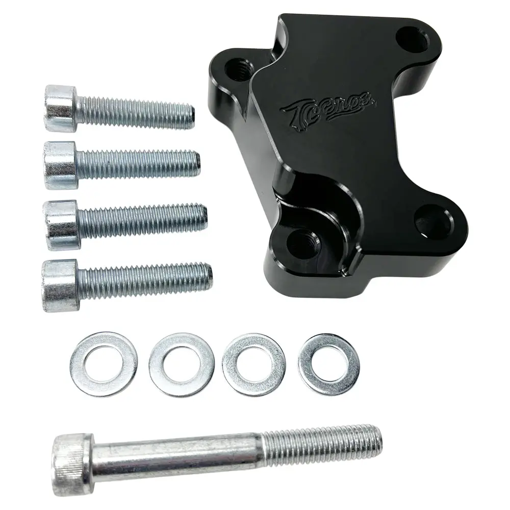 Tc Bros. 12.6In Black Front Brake Bracket 2008-Up Harley Oem Lh Caliper 1