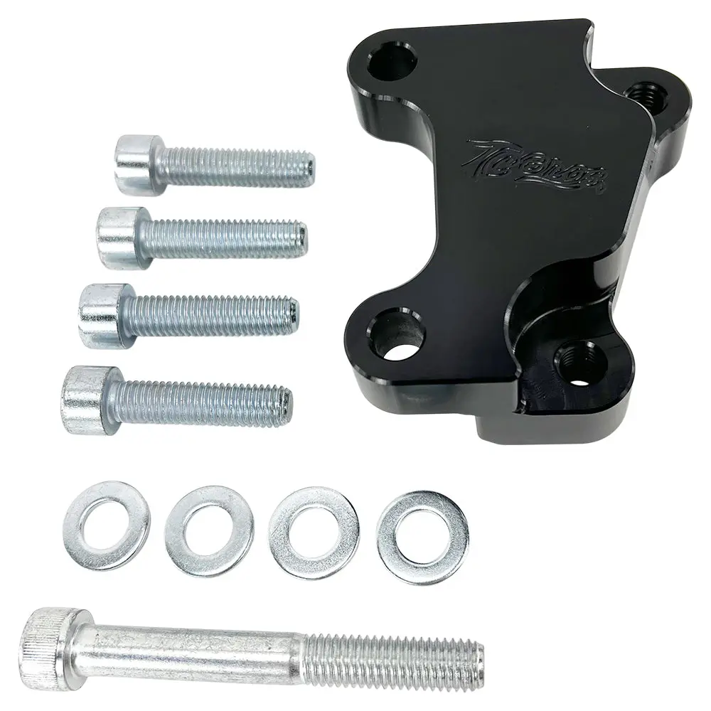 Tc Bros. 12.6In Black Front Brake Bracket 2008-Up Harley Oem Rh Caliper 1