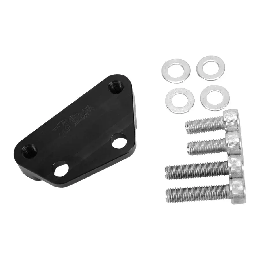 Tc Bros. Black Axial Brembo Front Lh Bracket 2000-2017 Harley Stock Rotor 1