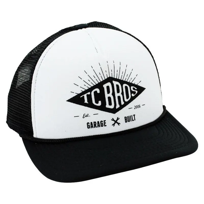 Tc Bros. Diamond Trucker Hat - White/Black 1