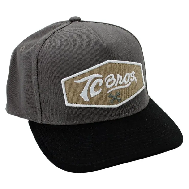 Tc Bros. Shield Snapback Hat - Charcoal/Black 1