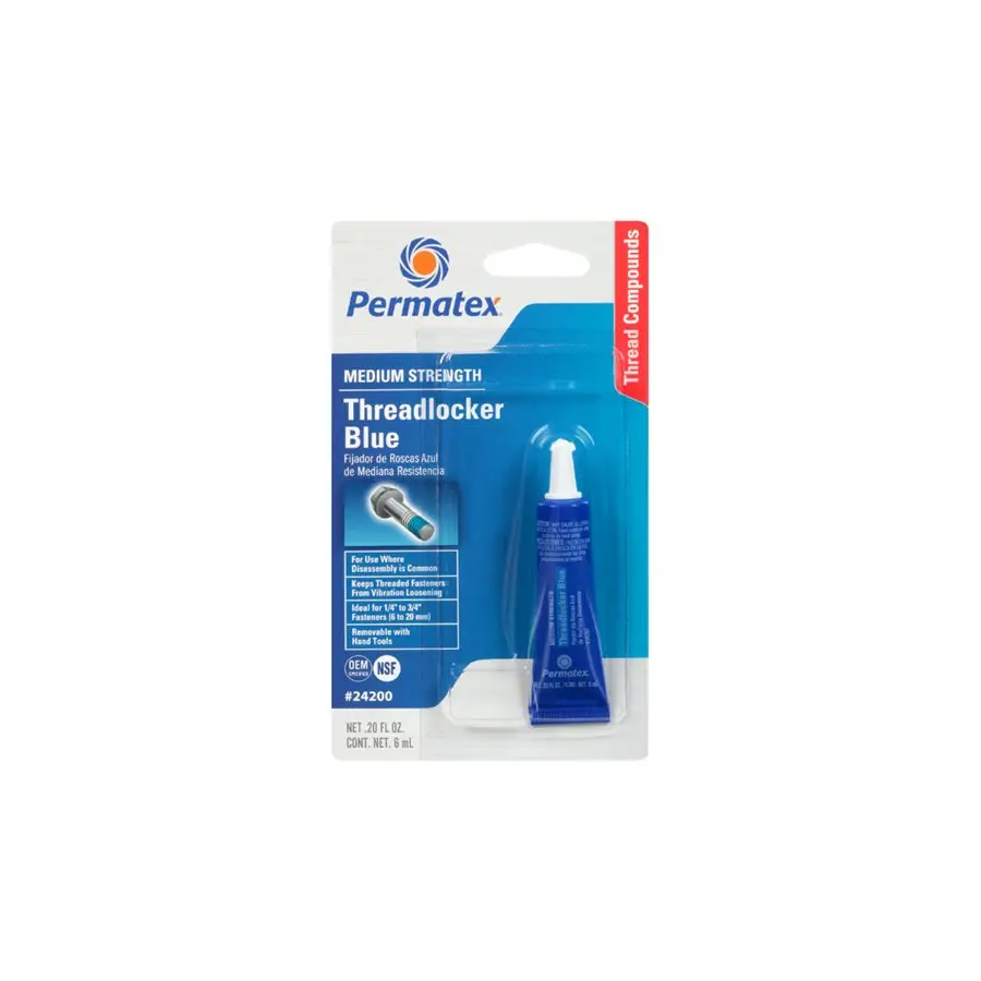 Permatex 242 Medium Strength Threadlocker - Blue - .2Fl Oz 1