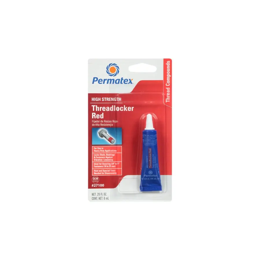 Permatex 271 High Strength Threadlocker - Red - .2Fl Oz 1