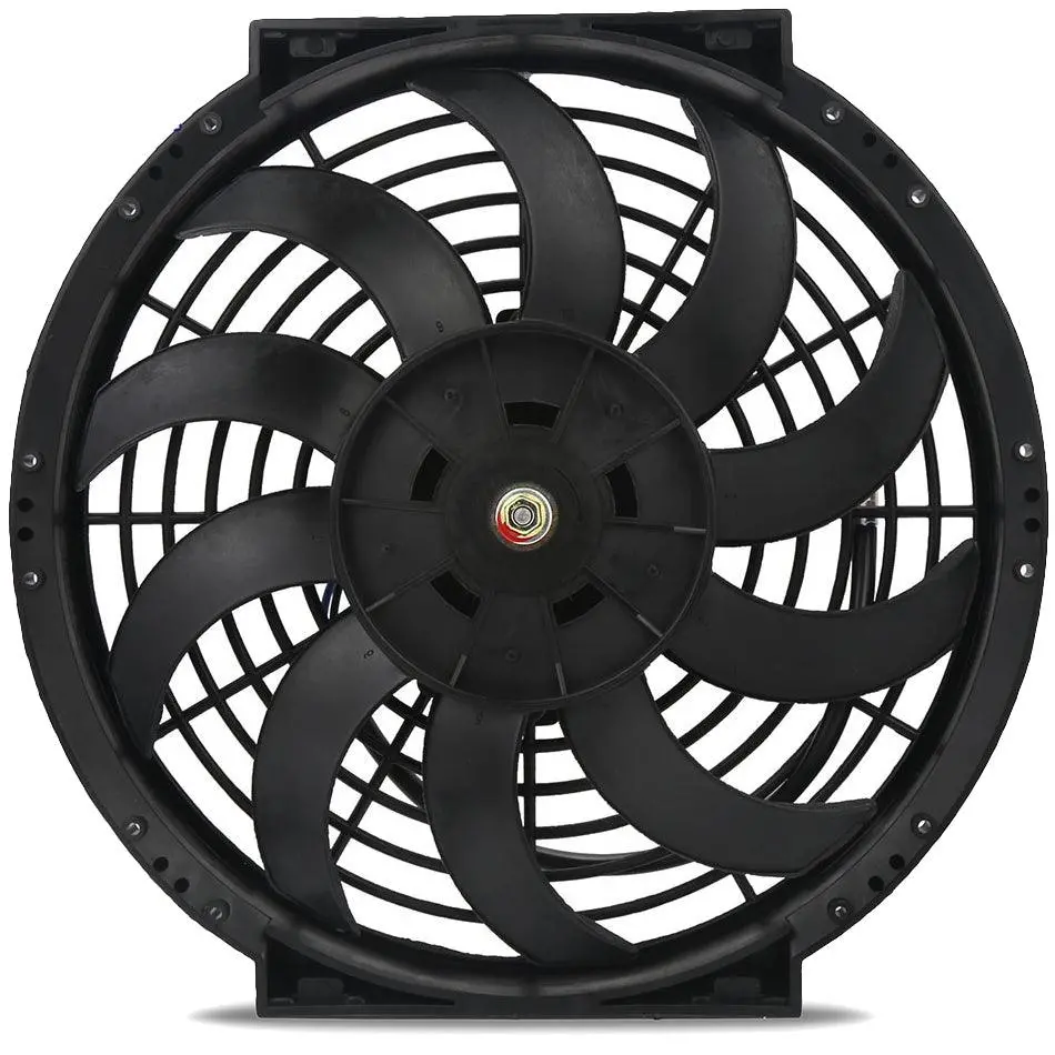 12-13 Inch 180W Electric Radiator Fan Thread-In Probe Thermostat Switch Kit 3