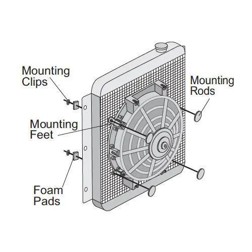 12-13 Inch 90W Electric Fan Engine Thread-In Thermostat Switch Wiring Kit 7