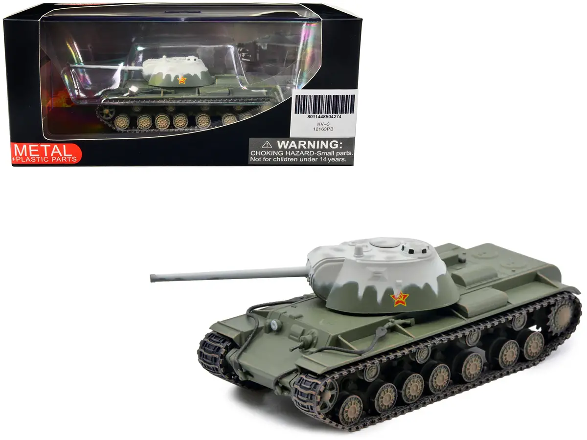 Soviet Kliment Voroshilov Kv-3 Heavy Tank Winter Camouflage 1/72 Diecast Model By Panzerkampf 1
