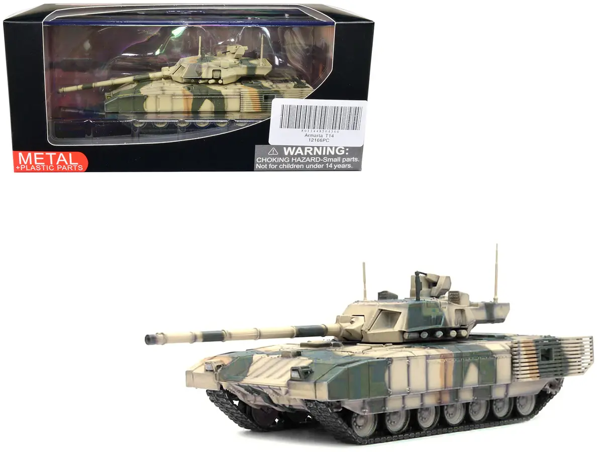 Russian T14 Armata Mbt (Main Battle Tank) Multi-Camouflage "Armor Premium" Series 1/72 Diecast Model By Panzerkampf 1