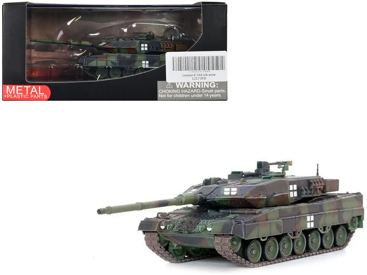 Leopard 2A6 Main Battle Tank Green Camouflage "Ukrainian Army" "Armor Premium" Series 1/72 Diecast Model By Panzerkampf 1